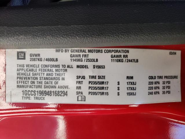 Photo 12 VIN: 1GCCS196948168294 - CHEVROLET COLORADO 