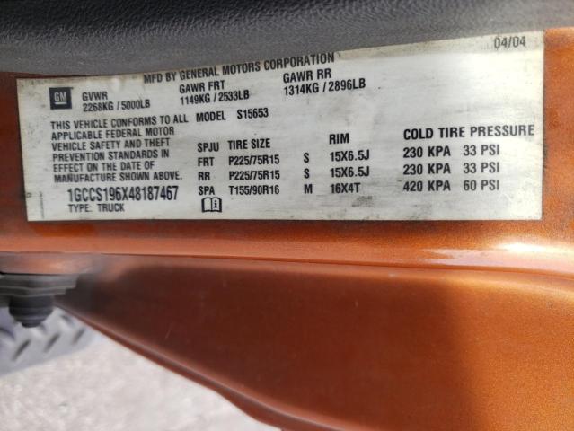 Photo 11 VIN: 1GCCS196X48187467 - CHEVROLET COLORADO 