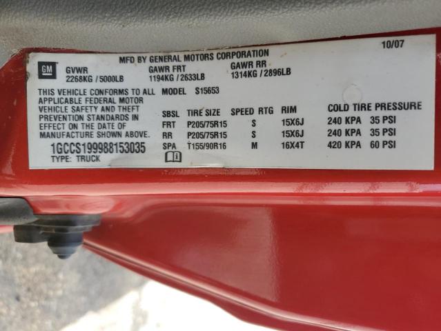 Photo 11 VIN: 1GCCS199988153035 - CHEVROLET COLORADO 