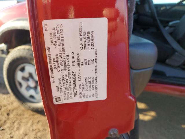 Photo 11 VIN: 1GCCT19W618151221 - CHEVROLET S TRUCK S1 