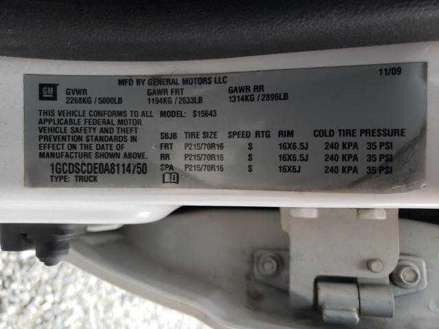 Photo 9 VIN: 1GCDSCDE0A8114750 - CHEVROLET COLORADO L 