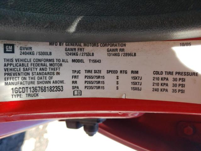 Photo 11 VIN: 1GCDT136768182353 - CHEVROLET COLORADO 