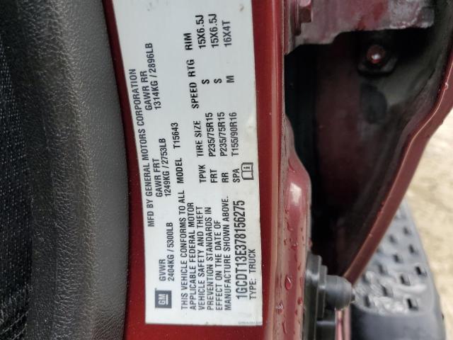 Photo 9 VIN: 1GCDT13E378156275 - CHEVROLET COLORADO 