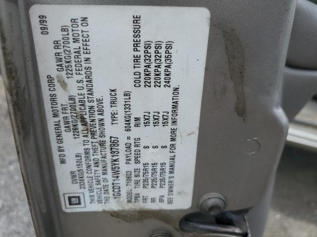 Photo 11 VIN: 1GCDT14W5YK137867 - CHEVROLET S10 