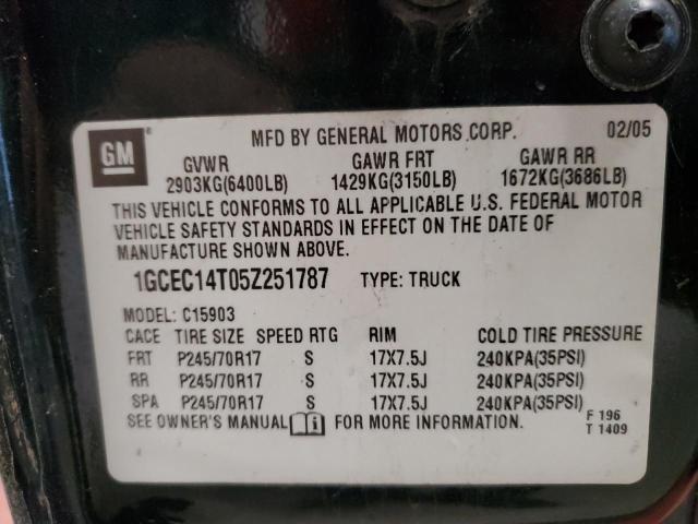 Photo 11 VIN: 1GCEC14T05Z251787 - CHEVROLET SILVERADO 