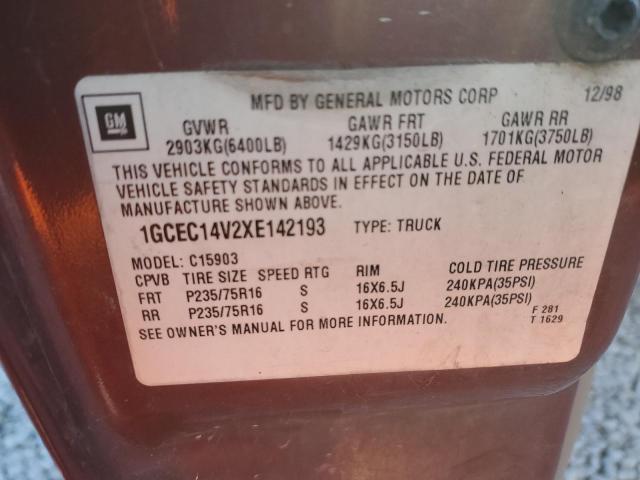 Photo 11 VIN: 1GCEC14V2XE142193 - CHEVROLET SILVERADO 