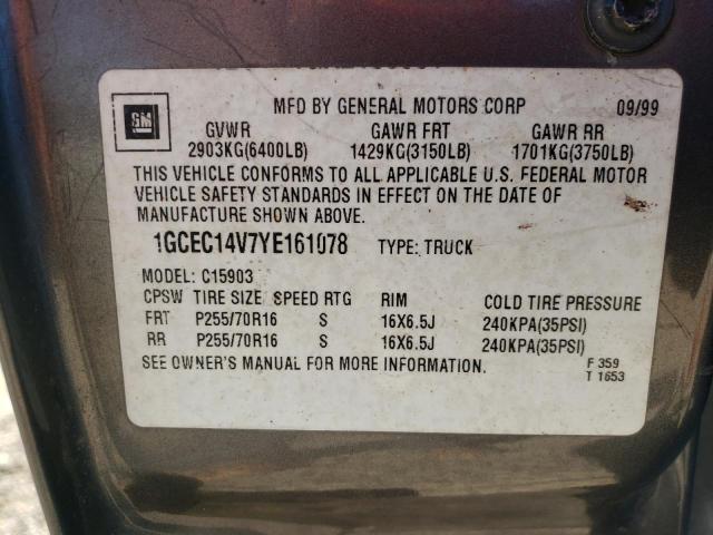 Photo 11 VIN: 1GCEC14V7YE161078 - CHEVROLET ALL MODELS 