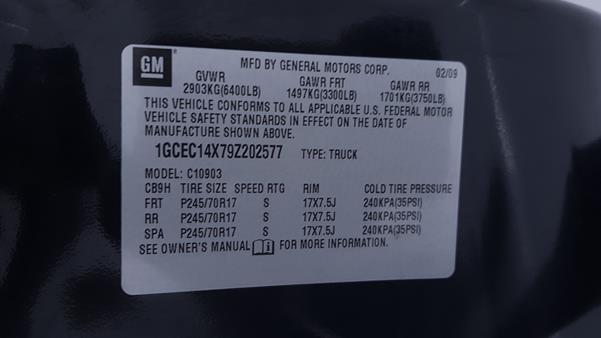 Photo 3 VIN: 1GCEC14X79Z202577 - CHEVROLET SILVERADO 