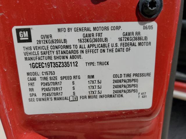 Photo 11 VIN: 1GCEC19T35Z335112 - CHEVROLET 1500 