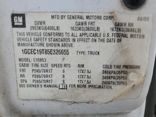 Photo 11 VIN: 1GCEC19T85E326655 - CHEVROLET ALL MODELS 