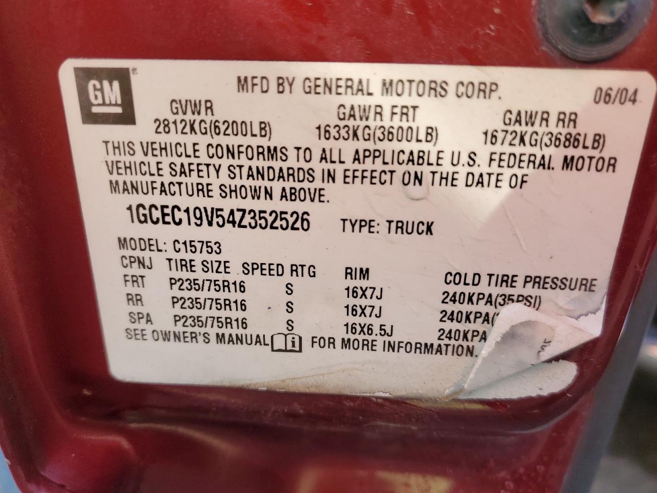 Photo 13 VIN: 1GCEC19V54Z352526 - CHEVROLET SILVERADO 