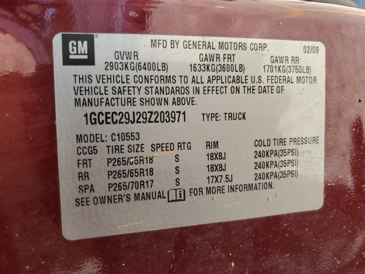 Photo 11 VIN: 1GCEC29J29Z203971 - CHEVROLET SILVERADO 