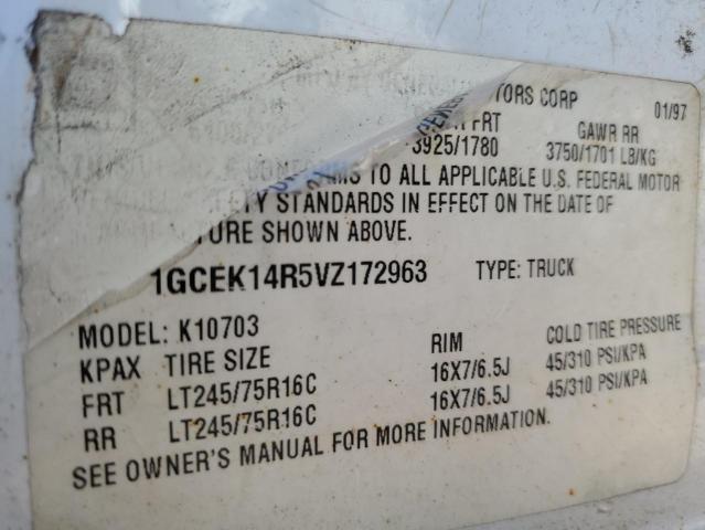 Photo 11 VIN: 1GCEK14R5VZ172963 - CHEVROLET GMT 