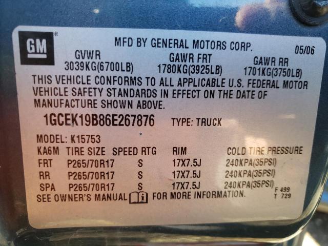 Photo 12 VIN: 1GCEK19B86E267876 - CHEVROLET SILVERADO 