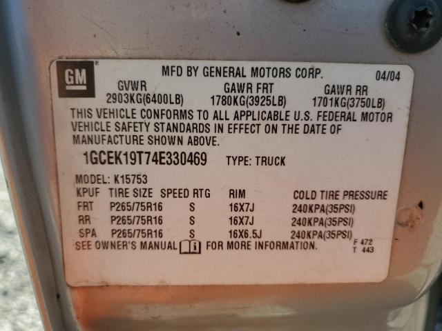 Photo 11 VIN: 1GCEK19T74E330469 - CHEVROLET SILVERADO 