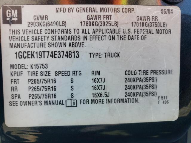 Photo 11 VIN: 1GCEK19T74E374813 - CHEVROLET SILVERADO 