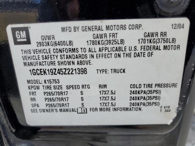 Photo 11 VIN: 1GCEK19Z45Z221398 - CHEVROLET ALL MODELS 