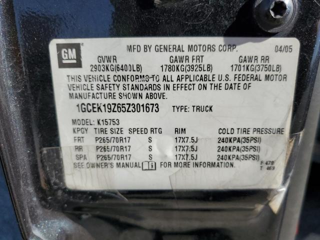 Photo 11 VIN: 1GCEK19Z65Z301673 - CHEVROLET SILVERADO 