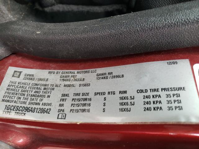 Photo 9 VIN: 1GCESCD96A8120642 - CHEVROLET COLORADO L 