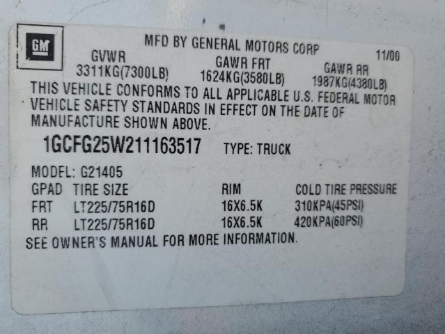 Photo 12 VIN: 1GCFG25W211163517 - CHEVROLET EXPRESS G2 