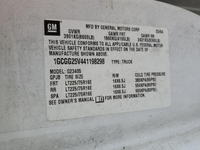 Photo 12 VIN: 1GCGG25V441198298 - CHEVROLET EXPRESS G2 