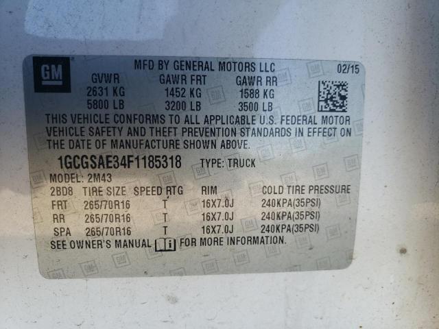 Photo 11 VIN: 1GCGSAE34F1185318 - CHEVROLET COLORADO 