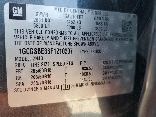 Photo 12 VIN: 1GCGSBE38F1210307 - CHEVROLET COLORADO 