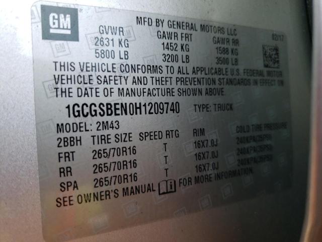 Photo 11 VIN: 1GCGSBEN0H1209740 - CHEVROLET COLORADO 