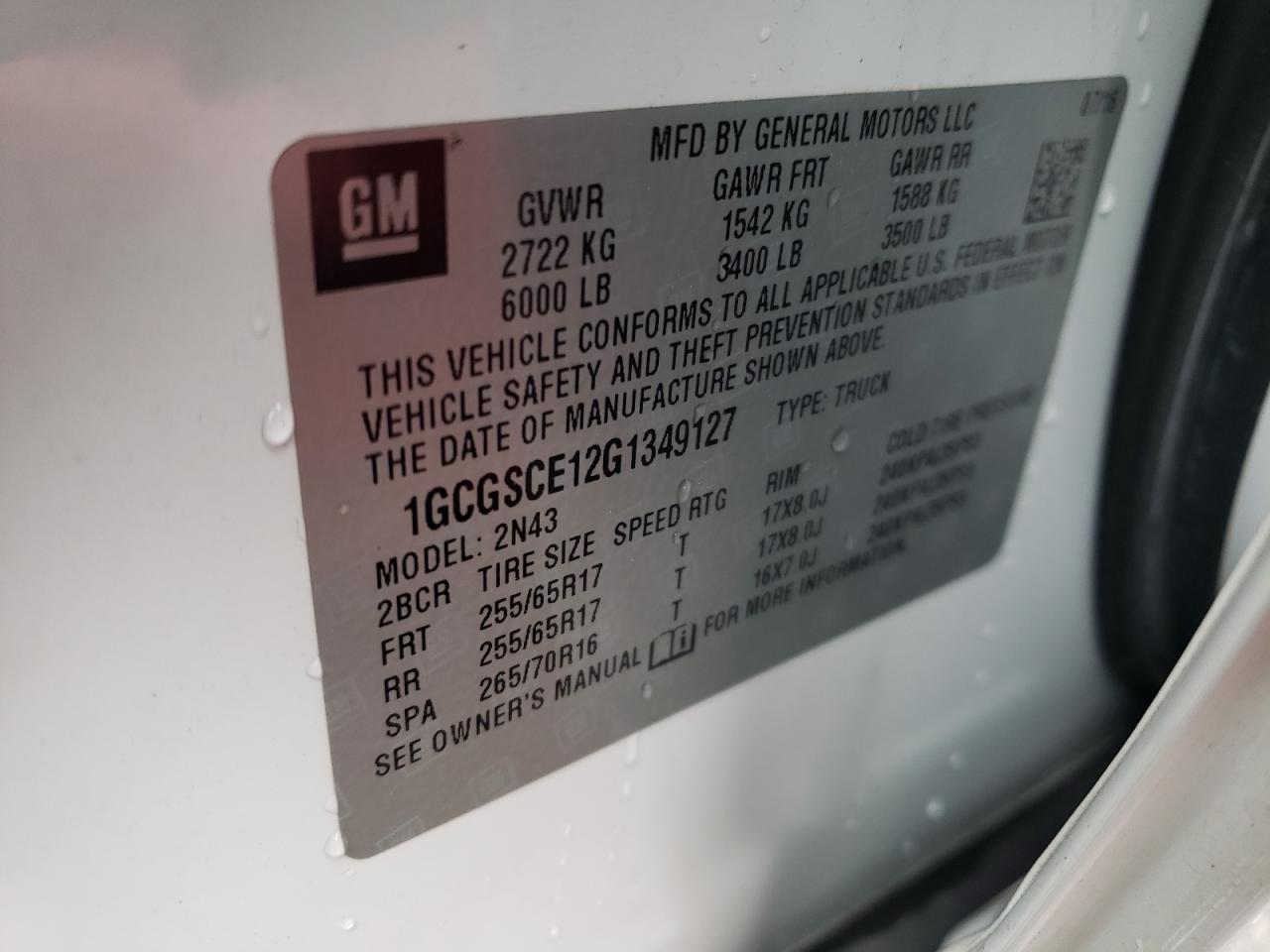 Photo 11 VIN: 1GCGSCE12G1349127 - CHEVROLET COLORADO 