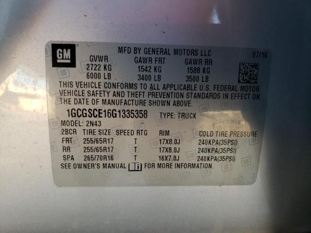 Photo 11 VIN: 1GCGSCE16G1335358 - CHEVROLET COLORADO L 