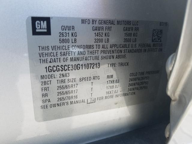 Photo 9 VIN: 1GCGSCE30G1107213 - CHEVROLET COLORADO L 