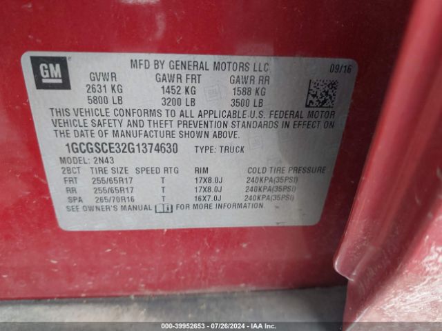 Photo 8 VIN: 1GCGSCE32G1374630 - CHEVROLET COLORADO 