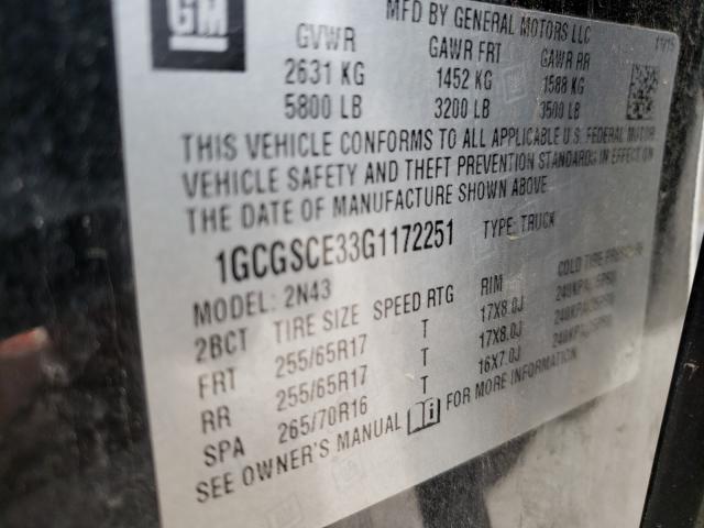 Photo 9 VIN: 1GCGSCE33G1172251 - CHEVROLET COLORADO L 