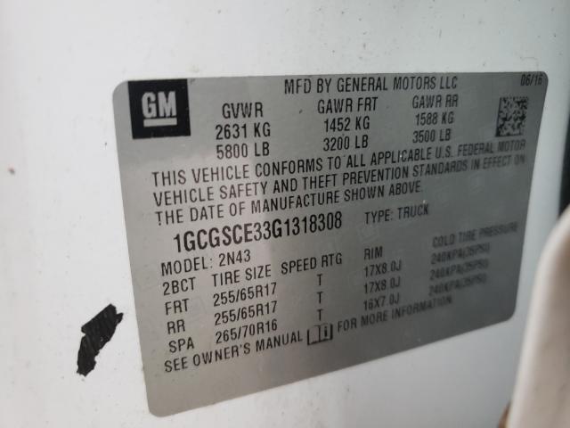 Photo 9 VIN: 1GCGSCE33G1318308 - CHEVROLET COLORADO L 