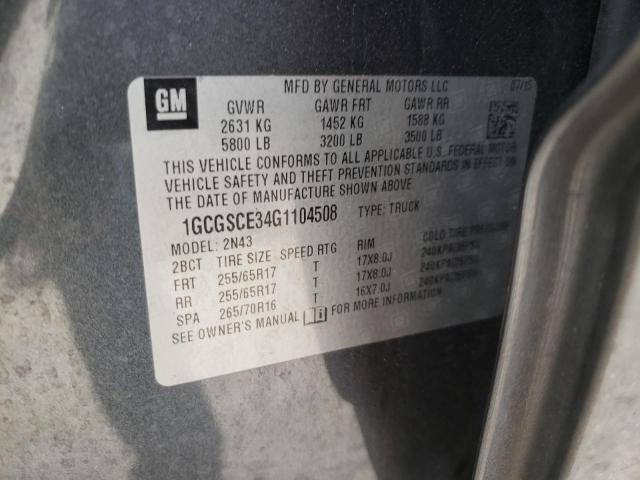 Photo 11 VIN: 1GCGSCE34G1104508 - CHEVROLET COLORADO L 