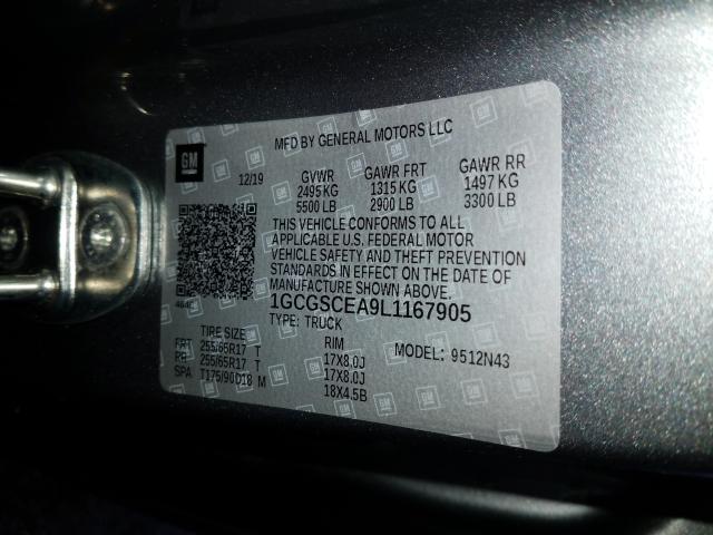 Photo 9 VIN: 1GCGSCEA9L1167905 - CHEVROLET COLORADO L 