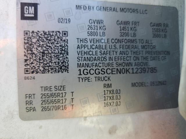 Photo 11 VIN: 1GCGSCEN0K1239785 - CHEVROLET COLORADO L 