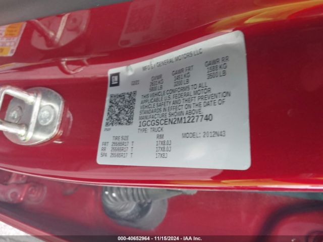 Photo 8 VIN: 1GCGSCEN2M1227740 - CHEVROLET COLORADO 