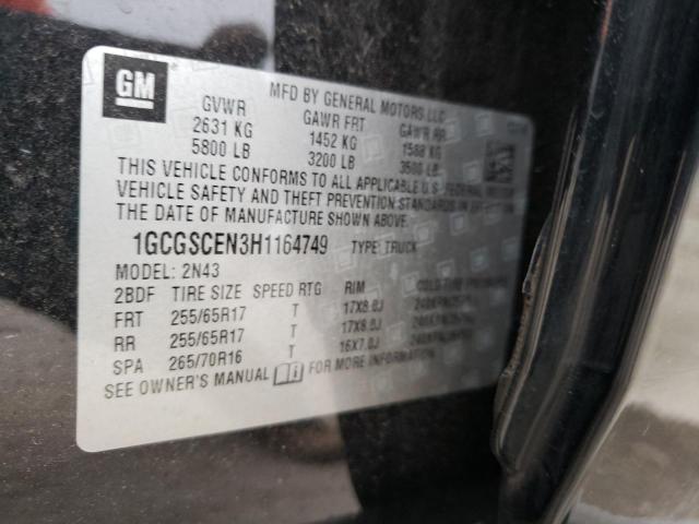 Photo 12 VIN: 1GCGSCEN3H1164749 - CHEVROLET COLORADO L 