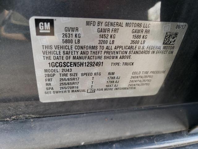 Photo 11 VIN: 1GCGSCEN5H1292491 - CHEVROLET COLORADO L 