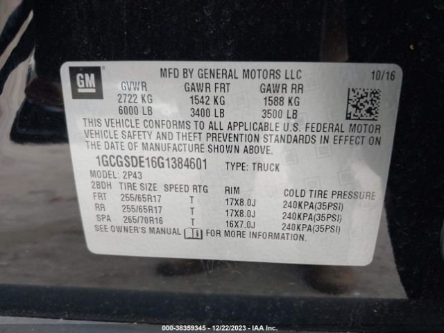 Photo 8 VIN: 1GCGSDE16G1384601 - CHEVROLET COLORADO 