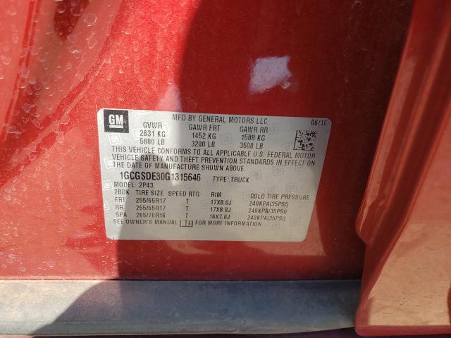 Photo 9 VIN: 1GCGSDE30G1315646 - CHEVROLET COLORADO Z 