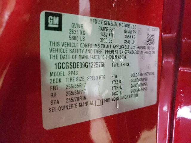 Photo 9 VIN: 1GCGSDE39G1225766 - CHEVROLET COLORADO Z 