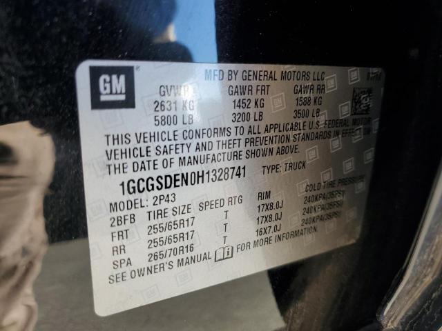 Photo 11 VIN: 1GCGSDEN0H1328741 - CHEVROLET COLORADO Z 