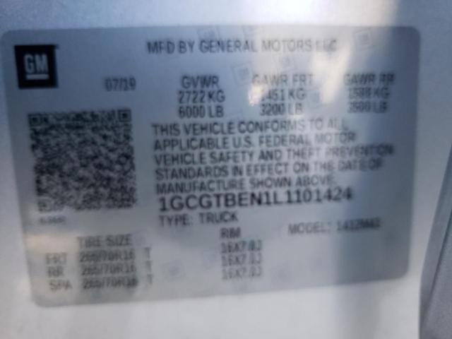 Photo 9 VIN: 1GCGTBEN1L1101424 - CHEVROLET COLORADO 