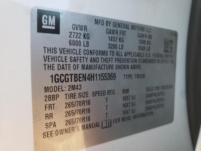 Photo 11 VIN: 1GCGTBEN4H1155369 - CHEVROLET COLORADO 