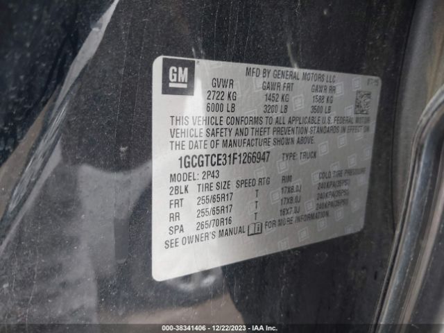 Photo 8 VIN: 1GCGTCE31F1266947 - CHEVROLET COLORADO 