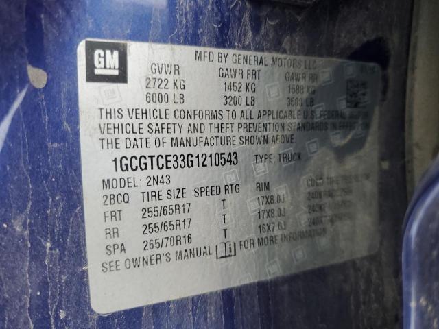 Photo 11 VIN: 1GCGTCE33G1210543 - CHEVROLET COLORADO 