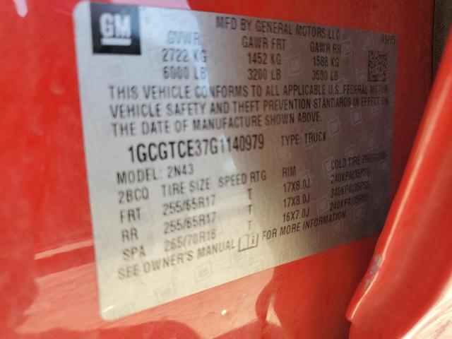 Photo 11 VIN: 1GCGTCE37G1140979 - CHEVROLET COLORADO L 