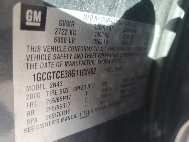 Photo 9 VIN: 1GCGTCE38G1182402 - CHEVROLET COLORADO L 